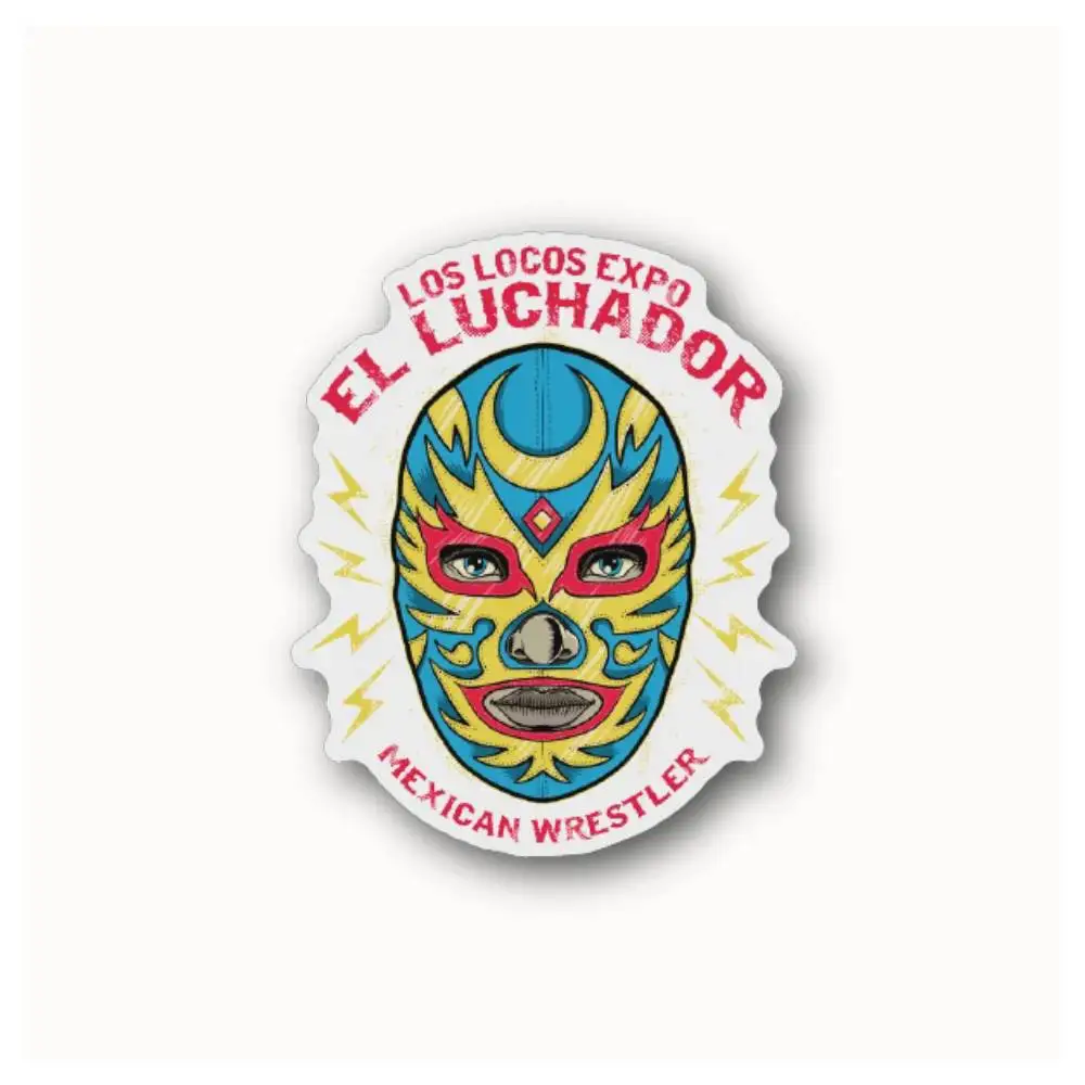 El Luchador Mexican Wrestler Waterproof Stickers For Decorating Car Windows Motorcycles And Computers.