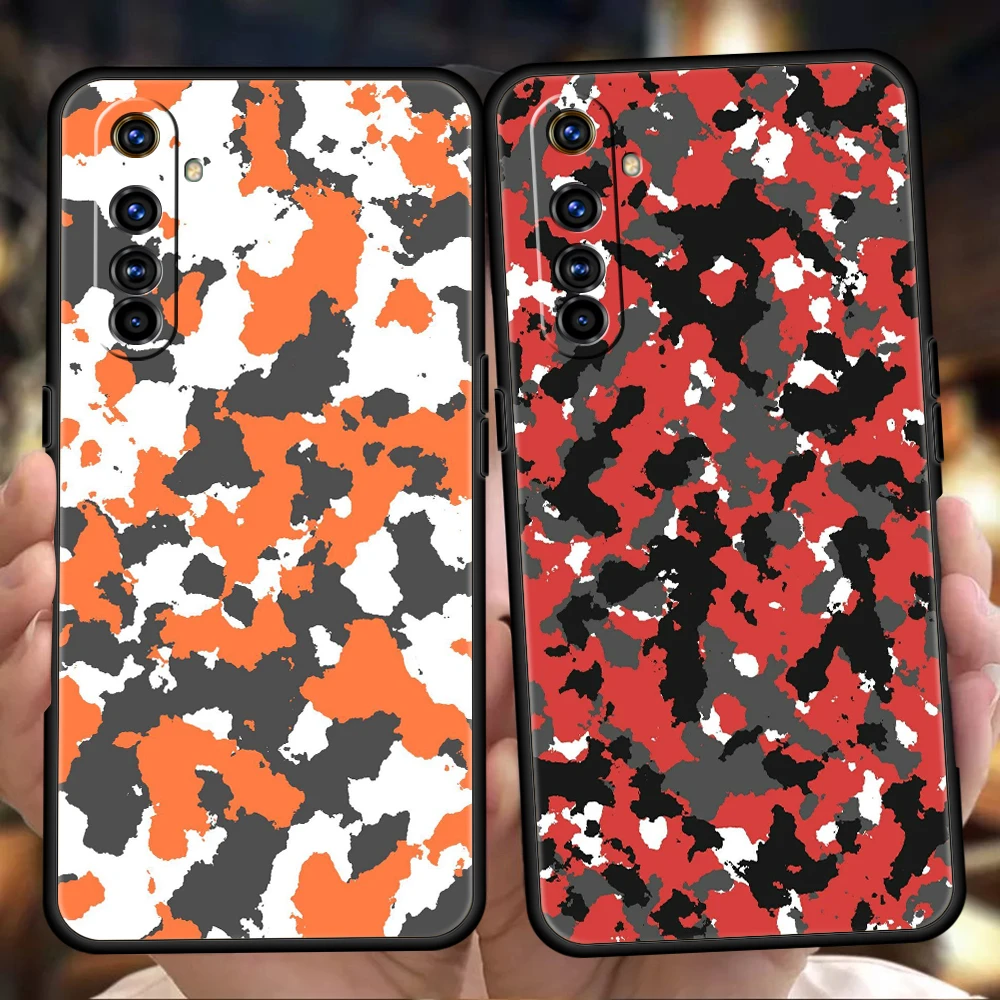 Camouflage Camo Soft Case For Oppo A12 A16 A74 A76 A15 A52 A53 A54 Find X5 Reno6 Z Reno7 SE Pro 5G A9 2020 Phone Shell Fundas