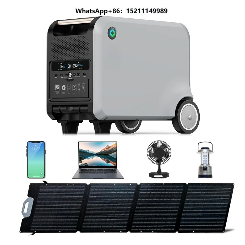 2400W Solar Generator with Modular Design and Expandable Capacity From 2kWh to 12kWh for Home and Outdoor Use