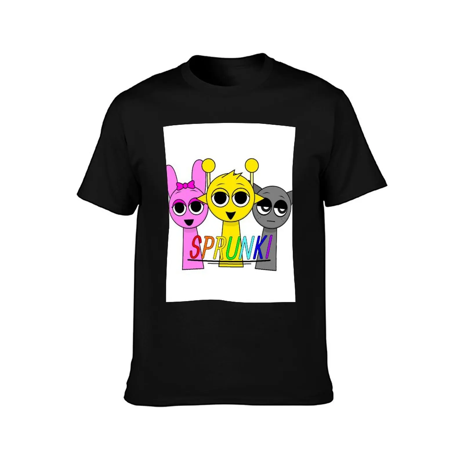 Sprunki Game: Main characters T-Shirt cotton t shirts high quality T-Shirt