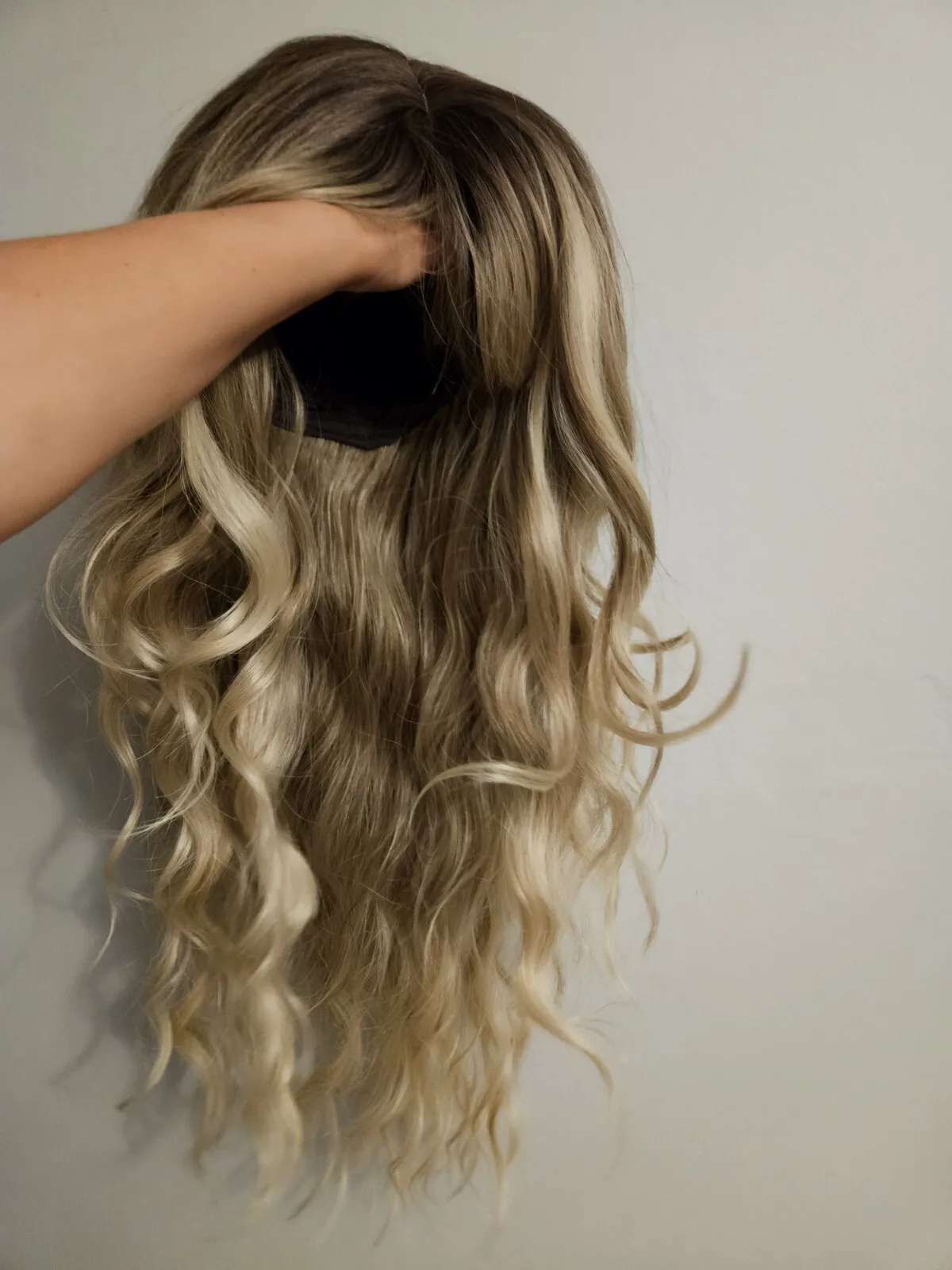 جديد طويل مختلط أشقر متموج الشعر الانفجارات الكثير من الألوان أومبير #6