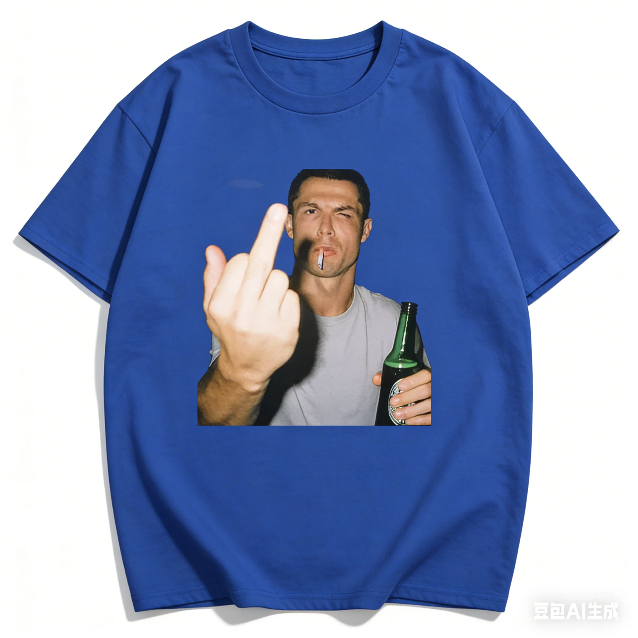 2026 New Funny Cristiano Ronaldo Cotton Men's Tshirt Creativity Football Jersey Shirt Summer Women's Short Sleeve Top