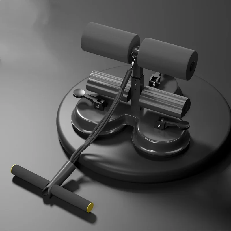 Verstellbare Sit-Up-Stange mit 3 rutschfesten Saugnäpfen, tragbarer Core-Trainer für Heim-Fitnessstudio, Workout, Yoga, Fitnessgeräte