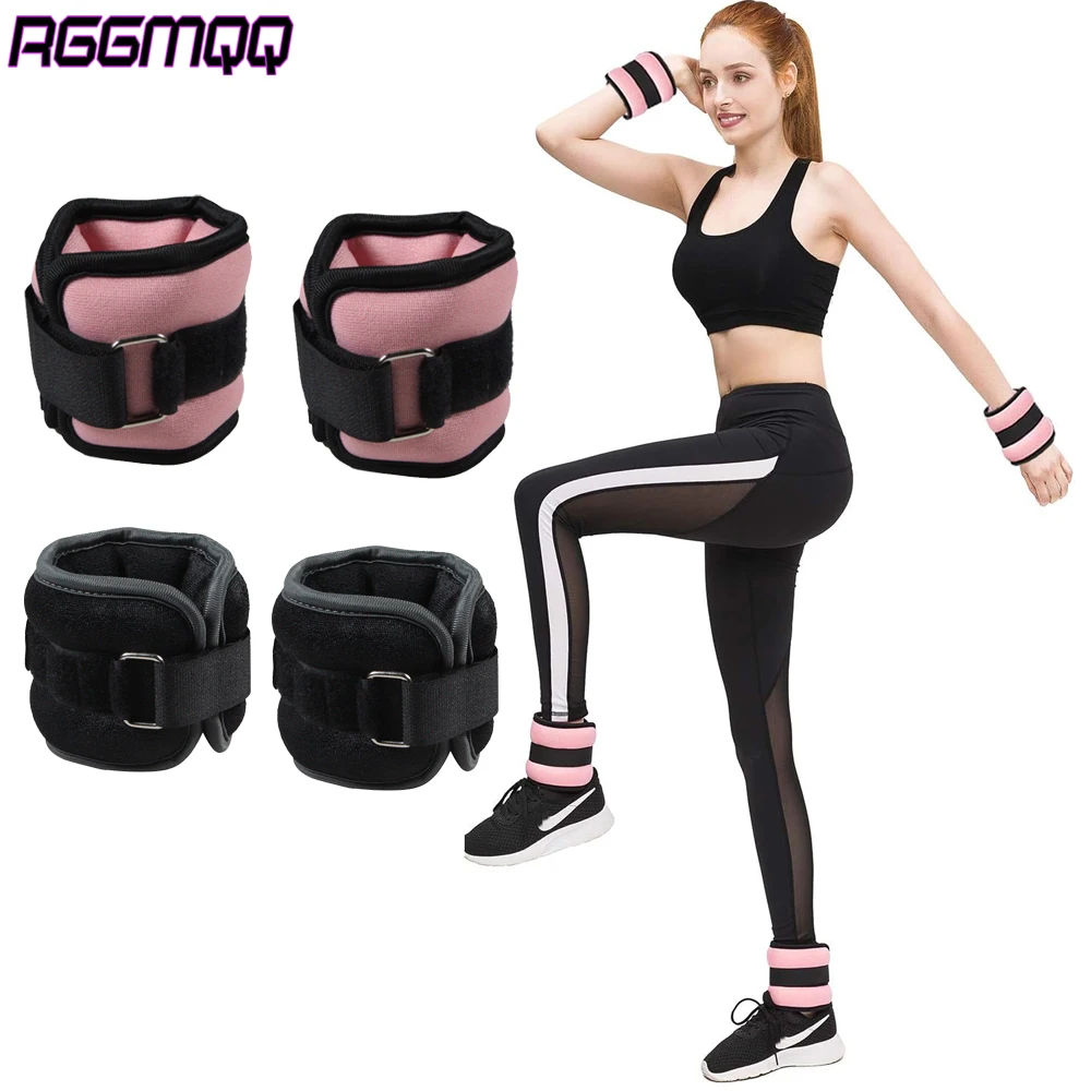 1Pair Adjustable Ankle & Wrist Weights (0.5kg/1kg) - Neoprene Leg Arm Straps for Running, Yoga - Strength Training for Women Men