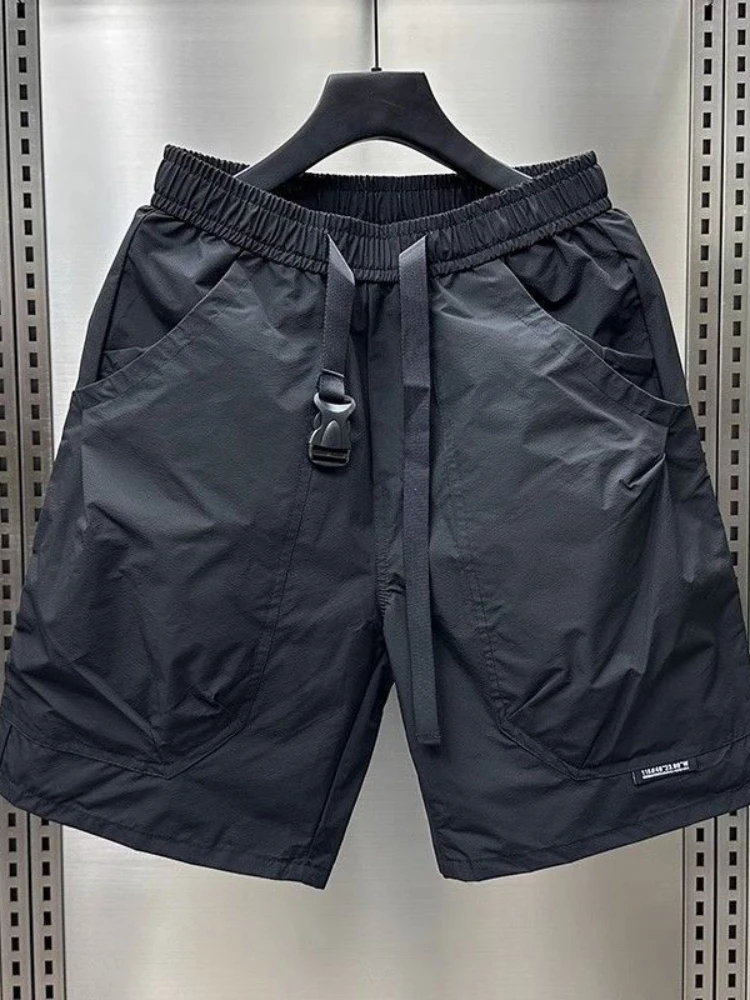 

Большие размеры 300 Pou Спецодежда orts ex Летняя повседневная свободная прямая нога длиной пять четвертей Дышащая тонкая однотонная одежда