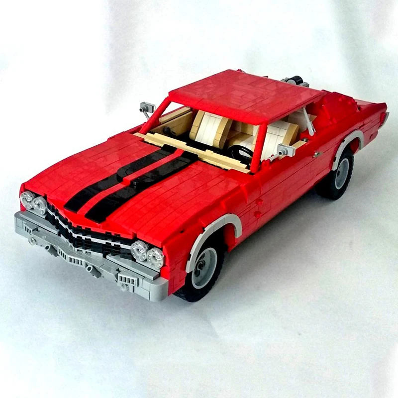 2188 Stück Chevroled Impalang 1970 klassisches Retro-Supercar-Rennmodell DIY kreative Ideen Kinderspielzeug Geburtstagsgeschenk Technologie Blöcke