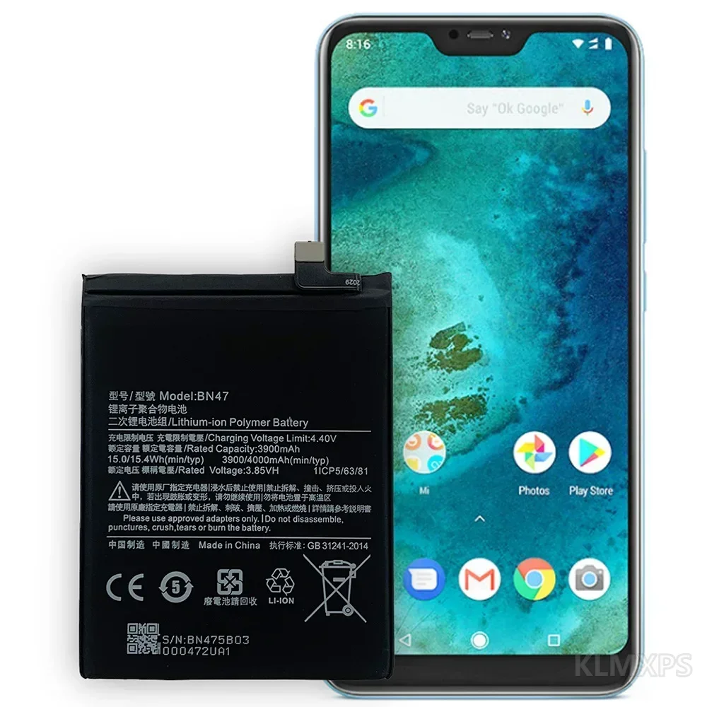 Phone Replacement Battery BN47 4000mAh For Xiaomi Mi A2 Lite Redmi 6 Pro Repair Battery Compatible Model Replacement