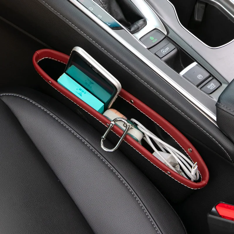Car Seat Gap Storage Box Auto Seat Crevice Organizer Pocket Multifunctional Side Slit Catcher Holder For Phone Keys Cards image 2