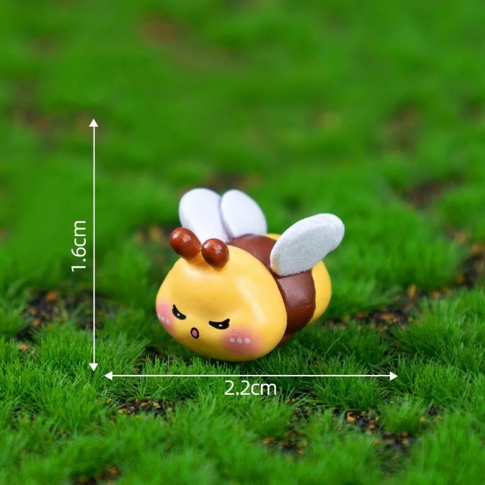 4Pcs Gifts Little Bee-shaped Motorcycle Rearview Mirror Decoration Mini Cartoon Electric Scooter Decoration Little Bee Ornaments