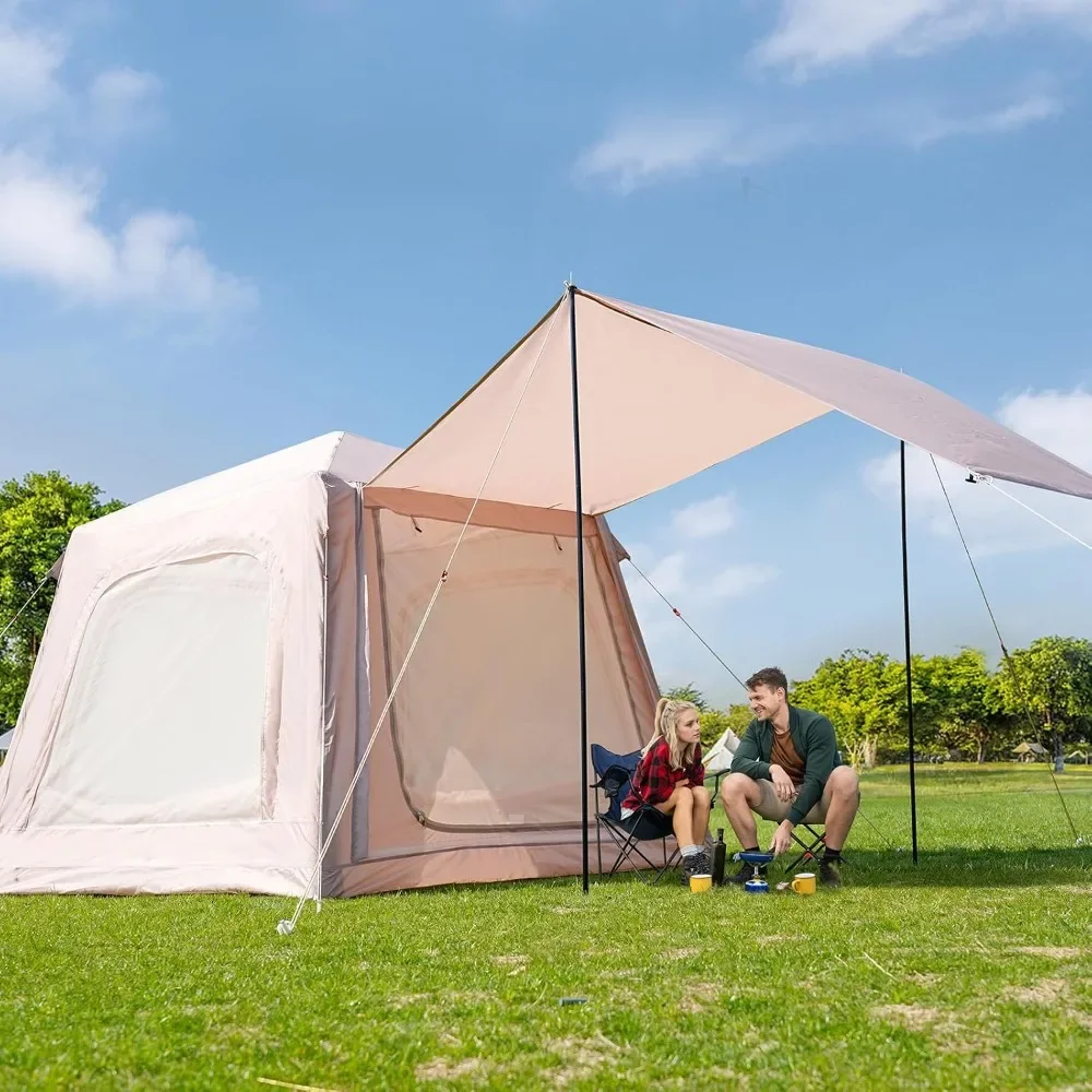 

Inflatable Blow Up Tents for Camping,Waterproof Oxford Hot Tent with Manual Pump,Spacious Easy Setup Inflatable Camping Air Tent
