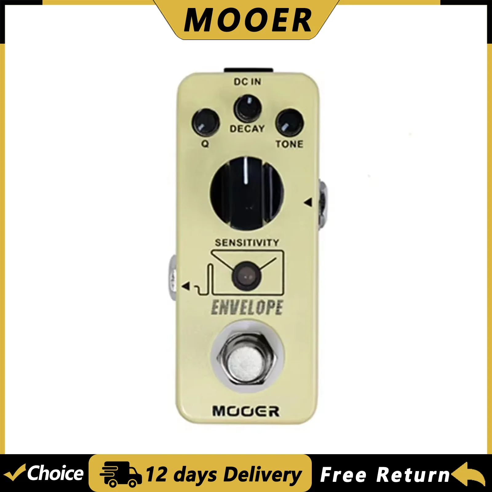 MOOER Envelope Guitar Dynamic Auto Wah/Envelope Filter Effect Pedal True Bypass Metal Shell Electric Guitar Parts & Accessories