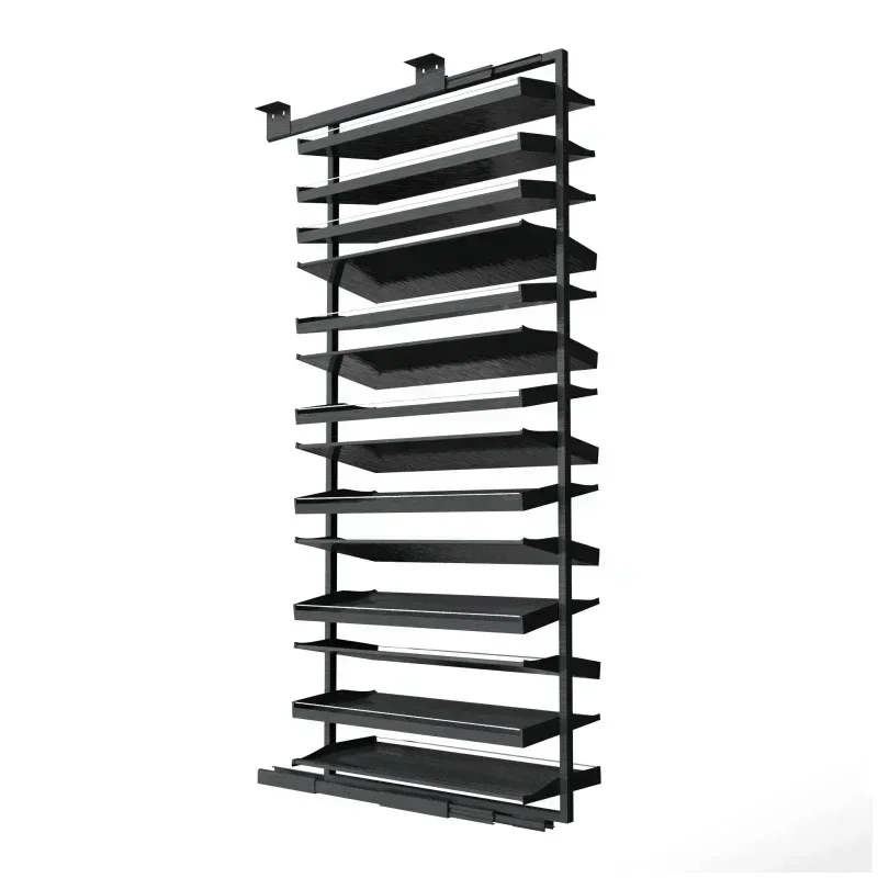 Rotating shoe rack cabinet, wardrobe storage  pull-out   hardware push-pull