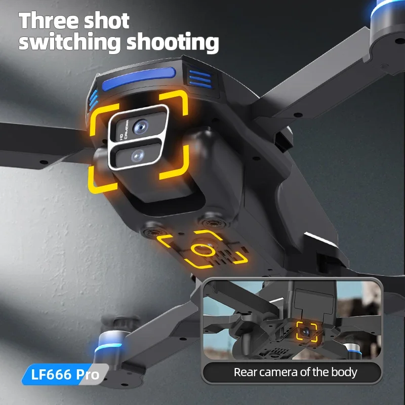 2025 LF666 Pro LED عرض الطاقة بدون طيار 8K المهنية HD كاميرا طوي كوادكوبتر تجنب العوائق فرش RC درون اللعب #4