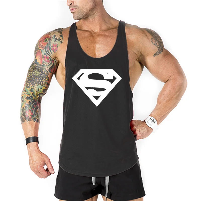 Mens Bodybuilding Brand Fitness Top Men Gym Tank Clothing Vest Muscle Sleeveless Singlets Fashion Workout Sports Shirt