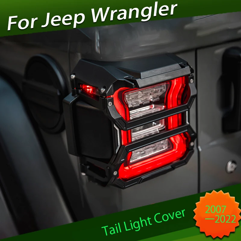 

Tail Lamp Cover Suitable for Jeep JK JL Wrangler 2007 2008 2009 2010 2011 2012 - 2022 Modified Car Tail Lamp Trim Aluminum Alloy