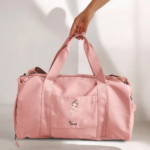 Bolsa de baile personalizada, bolsas con nombre de baile personalizadas, bolsa de bailarina, bolsa de lona personalizada, regalos de bailarina para niños, bolso de uniforme de gimnasia