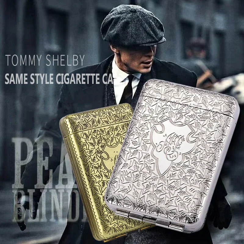 Vintage Engraved Cigarette Case, Shelby Container, Pocket Holder, Cigarette Organizer, Gift Box for Men