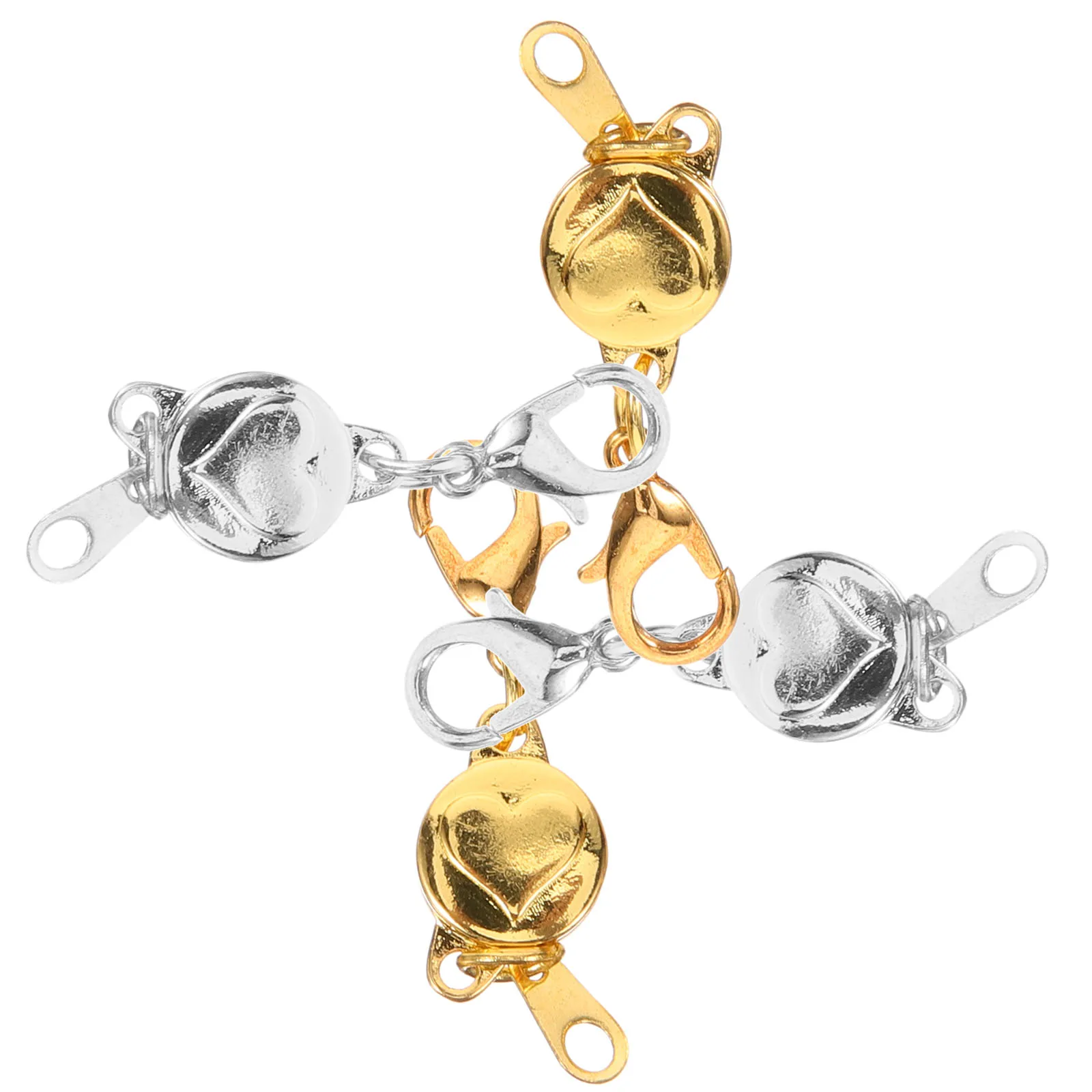 

4pcs Magnetic Clasps Small Metal Bracelet Charms DIY Necklace Closures Bright Color Non Fading Lobster Hooks Jewelry Accessories