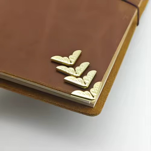 Notebook Metal-Edge Protection Bronze Decoration and TN Elastic Rubber Band for Protection Diary Accessories - Image 5