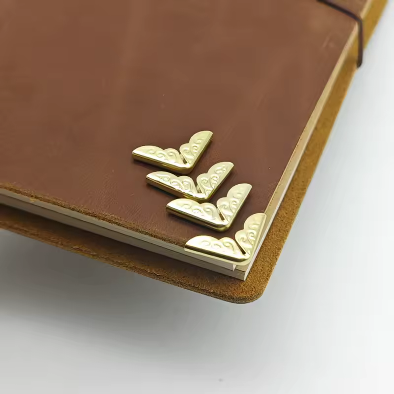Notebook Metal-Edge Protection Bronze Decoration and TN Elastic Rubber Band for Protection Diary Accessories - Image 5