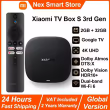 Nuevo Xiaomi TV Box S 3rd Gen, Smart Android TV Box 4K UHD reproductor multimedia, Dolby Vision HDR10 + asistente de Google deco