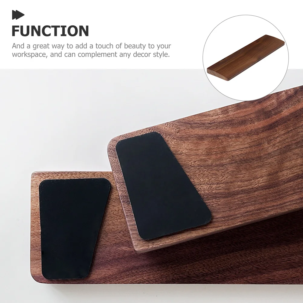 مسند المعصم للوحة المفاتيح الخشبية المصنوع من الخشب الصلب ولوحة المفاتيح الميكانيكية ومسند اليد ومضاد للانزلاق ودعم المعصم المريح لألعاب المكتب #6