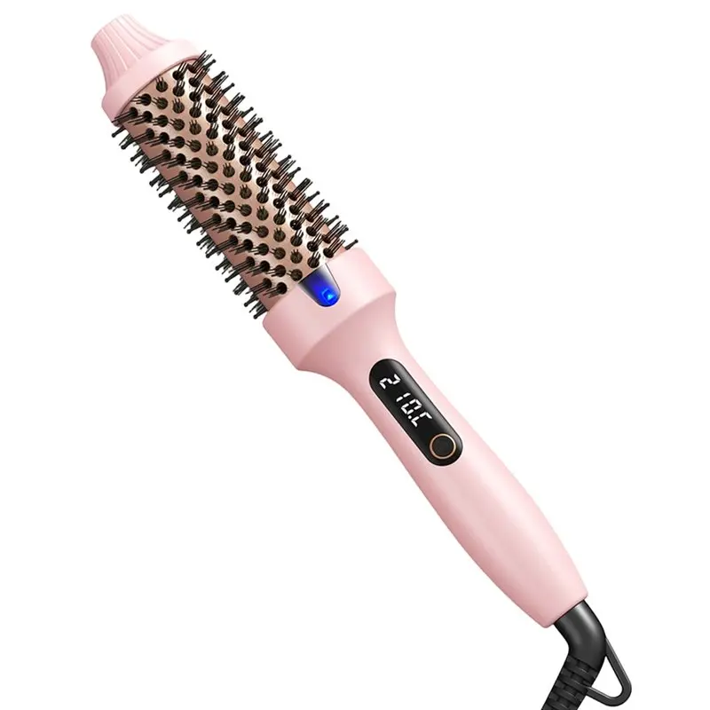 ADORNDual Voltage Ionic Thermal Brush Curling And Straightening 6 Temperature Settings & LED Digital Display Hot Air UK Plug