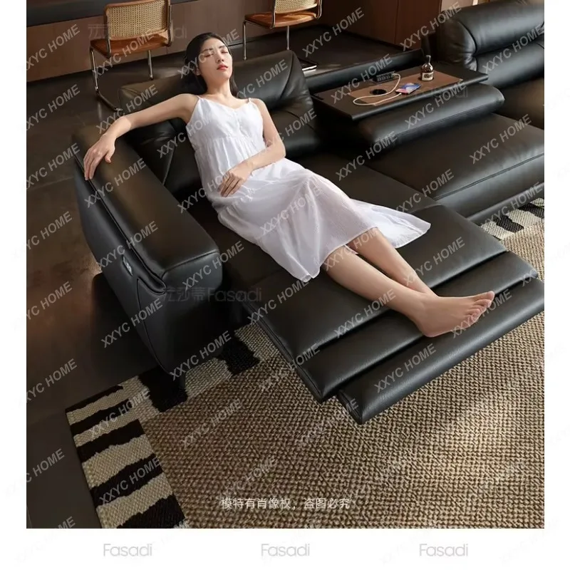 XXHome modern simple light luxury electric multifunctional leather sofa living room sofas and seating couch armchair furnitur