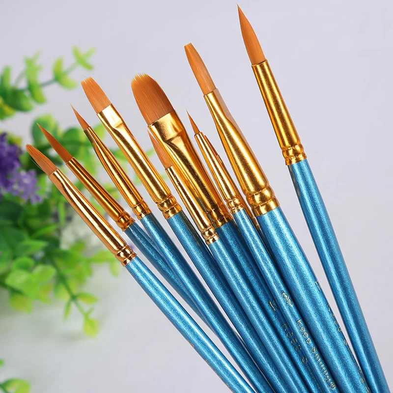 

Military Model Color Pen Combination Suit 10Pcs/Set Multi-Function Paintbrush Watercolor Gouache 1/35