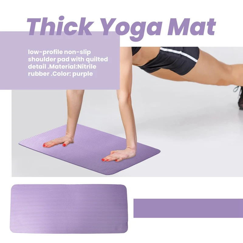 

ABAZJ Yoga Knee Pad 15Mm Yoga Mat Large Thick Pilates Exercise Fitness Pilates Workout Mat Non Slip Camping Mats