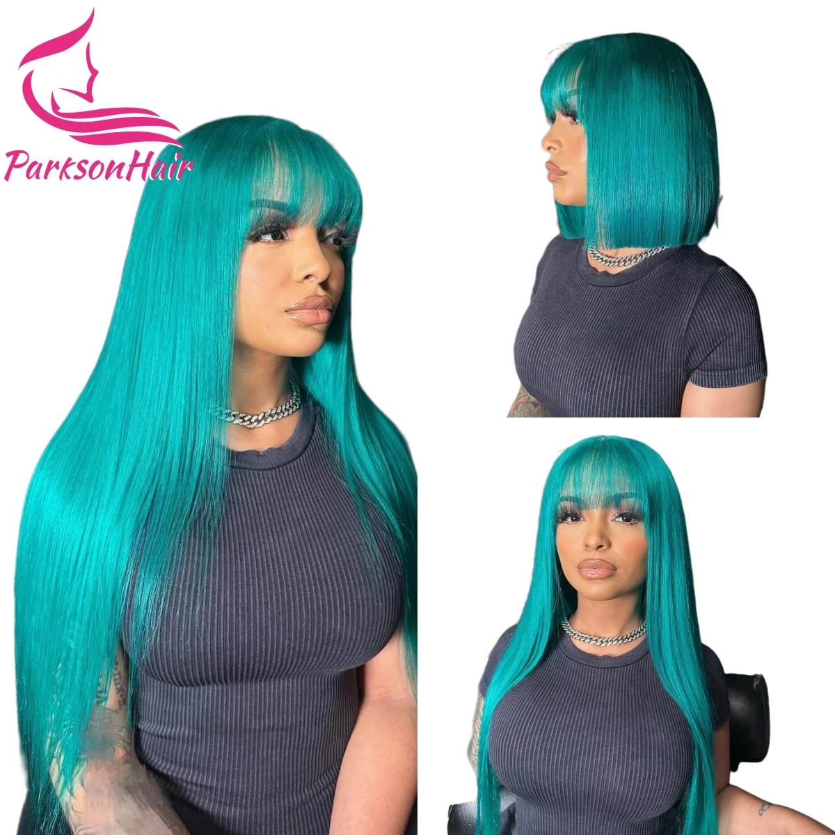 

Green 613 Colored 13x6 Transparent Lace Front Human Hair Wigs Pre Plucked Remy Human Hair Wig Blue Lace Frontal Wigs For Women