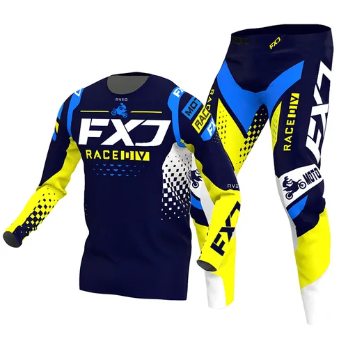 Imagen 2 del producto Conjunto de equipo de motocross, traje de carreras todoterreno MX Enduro MOTO, Kits para hombre, Combo de motocicleta para mujer, blanco, rosa, negro, rojo, verde