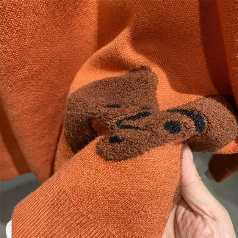 2025 New Autumn and Winter Letter Printed Pullover Knitted Sweater Fashionable Slim Warm Inner Top Men's Clothing Sweater