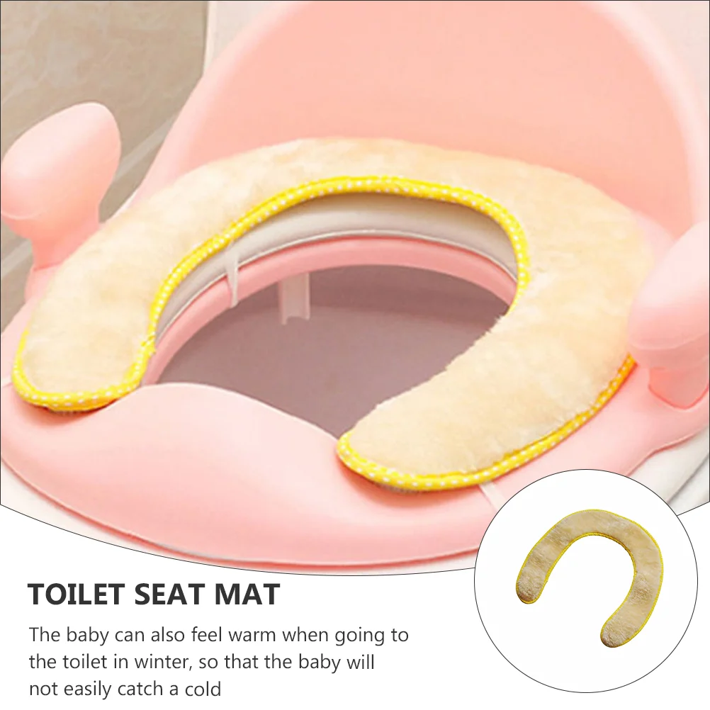 2 Pcs Toilet Fleece Pad Potty Training Portable Seat Cushion Winter Ladder Travel