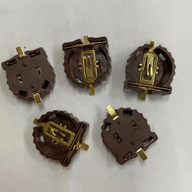 5pcs CR1220 SMD battery holder button/button cell SMD gold-plated heat-resistant  battery holder does not contain batteries.