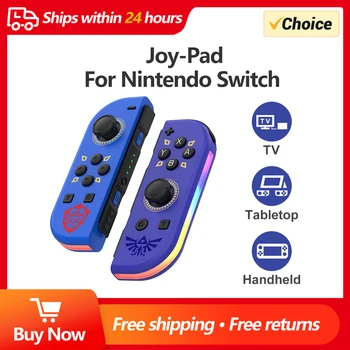 NS JOYCON BT 5.2 조이 컨트롤러, RGB LED 스위치 조이패드, 닌텐도 스위치 라이트, Oled 조이콘 게임패드, 이중 진동 조이스틱 