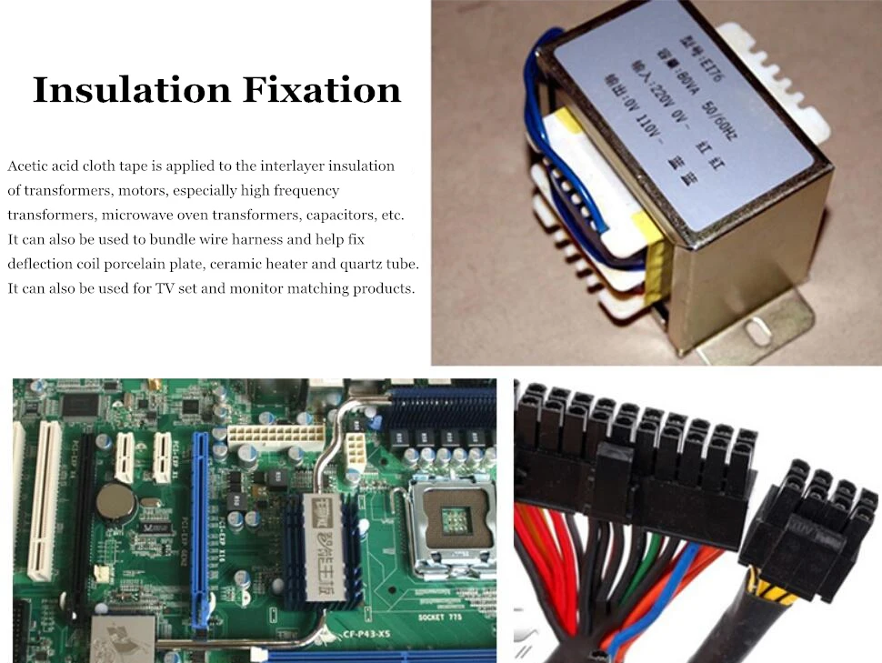 Nastro in tessuto di acetato ignifugo isolante in acetato Cinta per riparazione di chitarra elettrica per Laptop