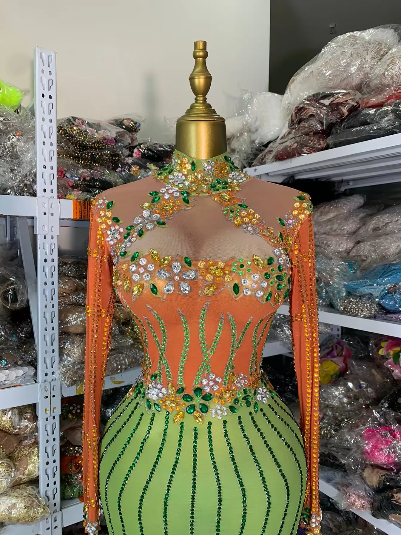 Women Birthday Dress Luxury Brightly Coloful Printed Crystal Beading Spandex Bodycon Mini Dress For Black Girls Music Festival