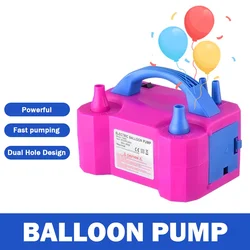 Double-hole Electric Balloon Pump US EU UK Plug Portable Balloon Air Pump Inflator For Christmas Wedding Birthday Party Supplies