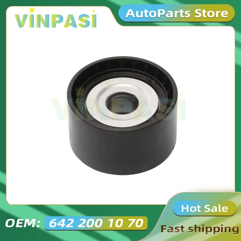 Engine Drive Belt Tensioner Idler Pulley Suitable for Mercedes Benz C-CLASS W203W211W212W213W461 Belt Idler Pulley 6422001070