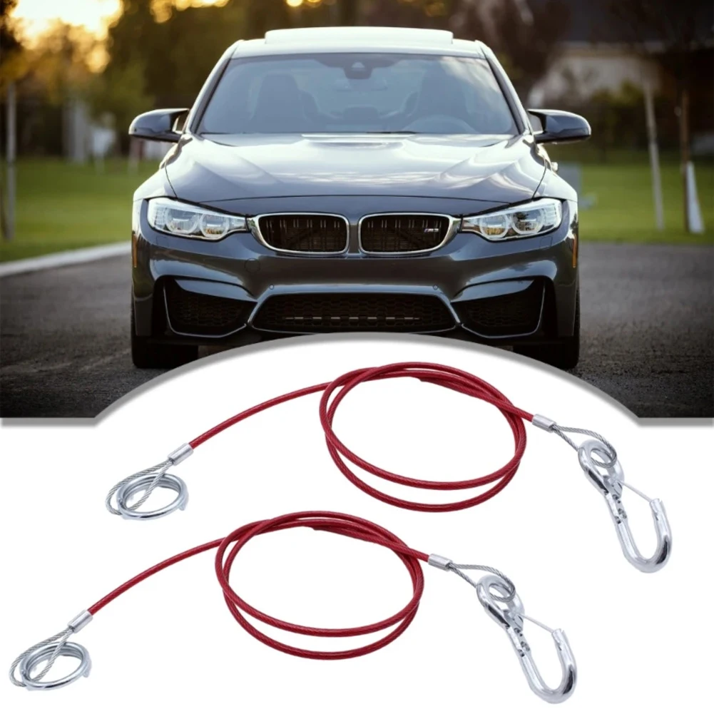 

2 шт., буксировочные тросы для прицепов, отрывная веревка для прицепов, безопасный трос для прицепа, буксировочный трос для автомобиля, внедорожник, можно буксировать