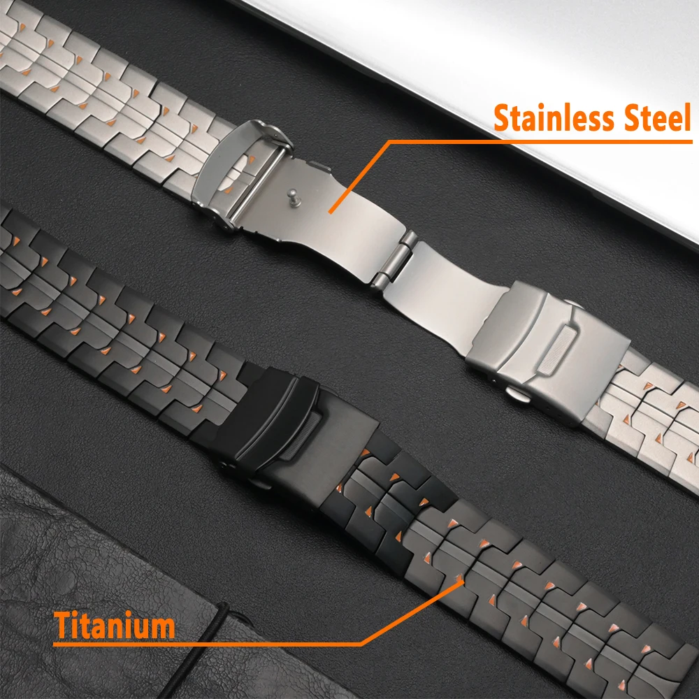 화웨이 워치 5 4 GT 6 6 프로 GT5 4 3 2 46mm 용 22mm 티타늄 스트랩, 원플러스 워치 3 2 2R 용 남성용 메탈 밴드