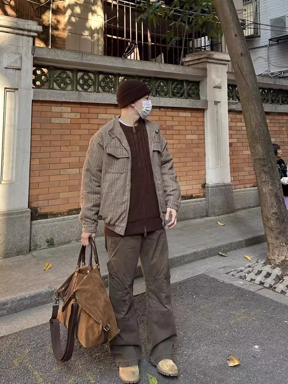 الرجعية الأمريكية ملابس العمل السراويل مستقيم فضفاض متعدد كيت Waed قابل للتعديل الخصر تصميم الإحساس السراويل الطويلة الجينز #4