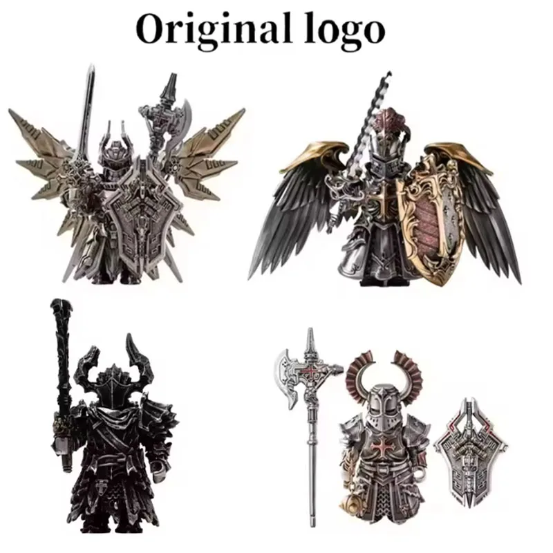 Black Knight Paladin Adjudicator Crusaders Magnetic Detachable Metal Figurine Desktop Decoration Copper Handle Figurine Cultural