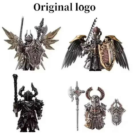 Black Knight Paladin Adjudicator Crusaders Magnetic Detachable Metal Figurine Desktop Decoration Copper Handle Figurine Cultural