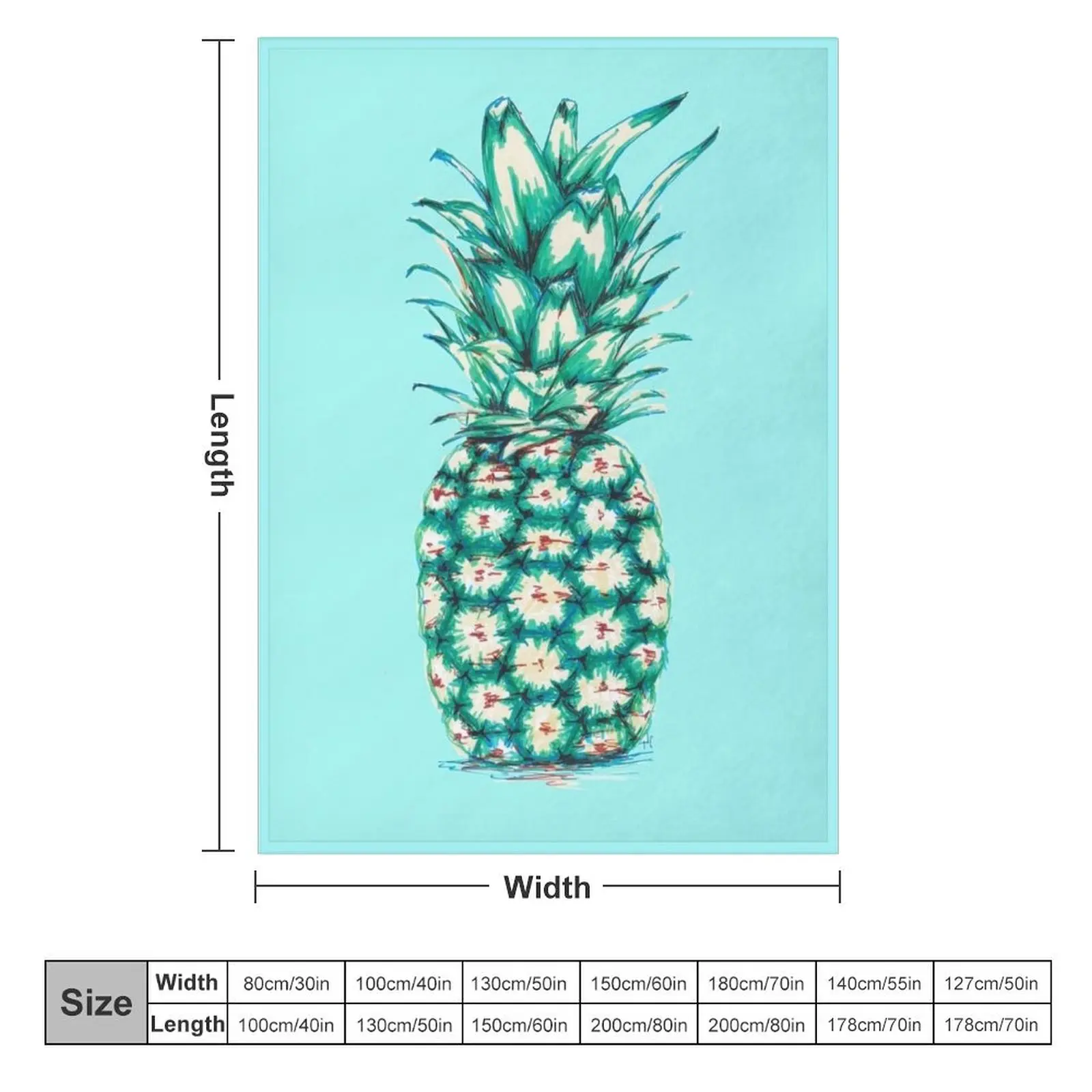 Pineapple Throw Blanket Bed Fashionable Picnic Furry Blankets Sofas Of Decoration Blankets