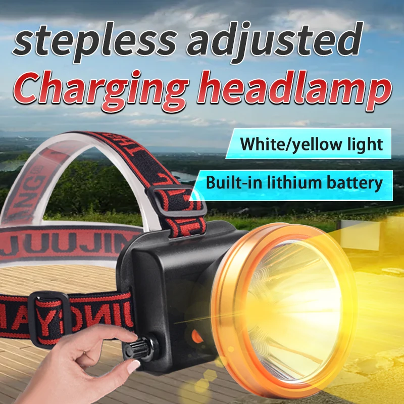 LED Headlights, multi-functional outdoor night fishing camping special mine light head-mounted flashlight ultra bright headlight