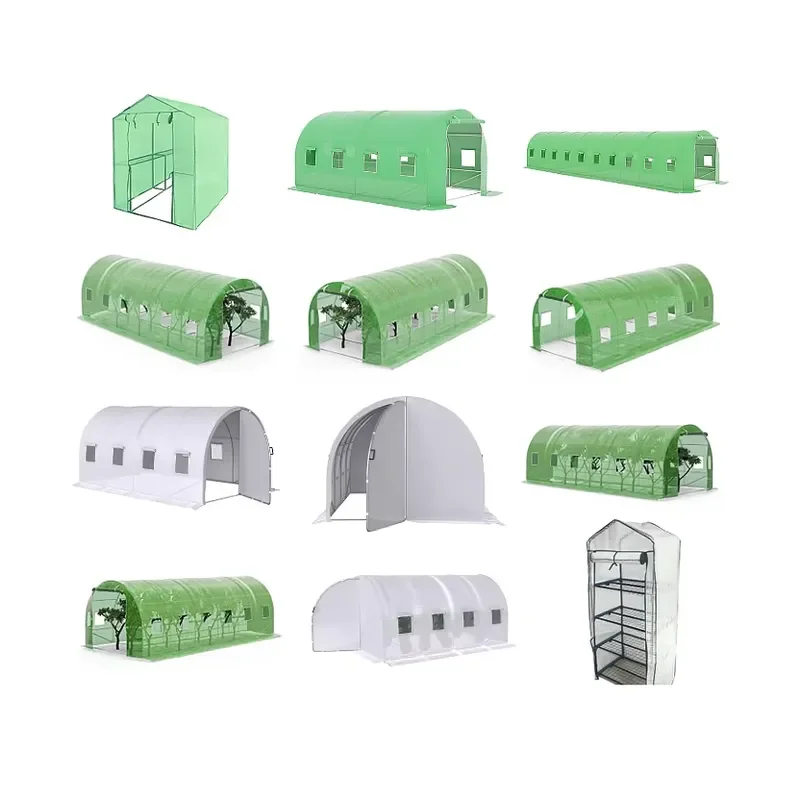 Upgraded Large Walk-in Greenhouse for Tunnel Garden Plant Growing Heavy Duty Galvanized Steel Frame with Screen Windows Hot