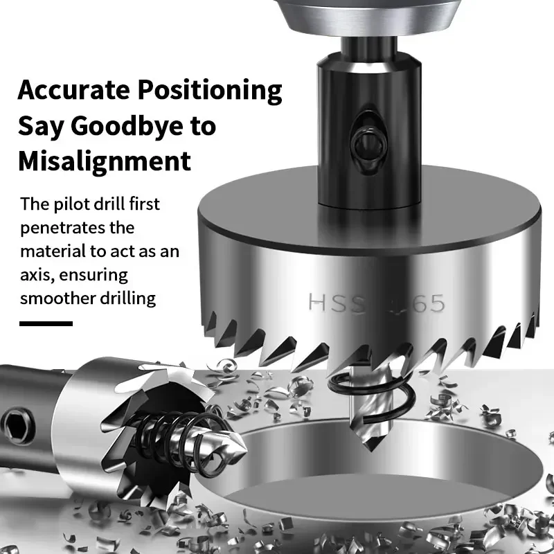 HSS Hole Saw 12-100mm Cobalt High Speed Steel M35 Stainless Steel Tool Set For Metal Stainless Steel Drilling Metalworking