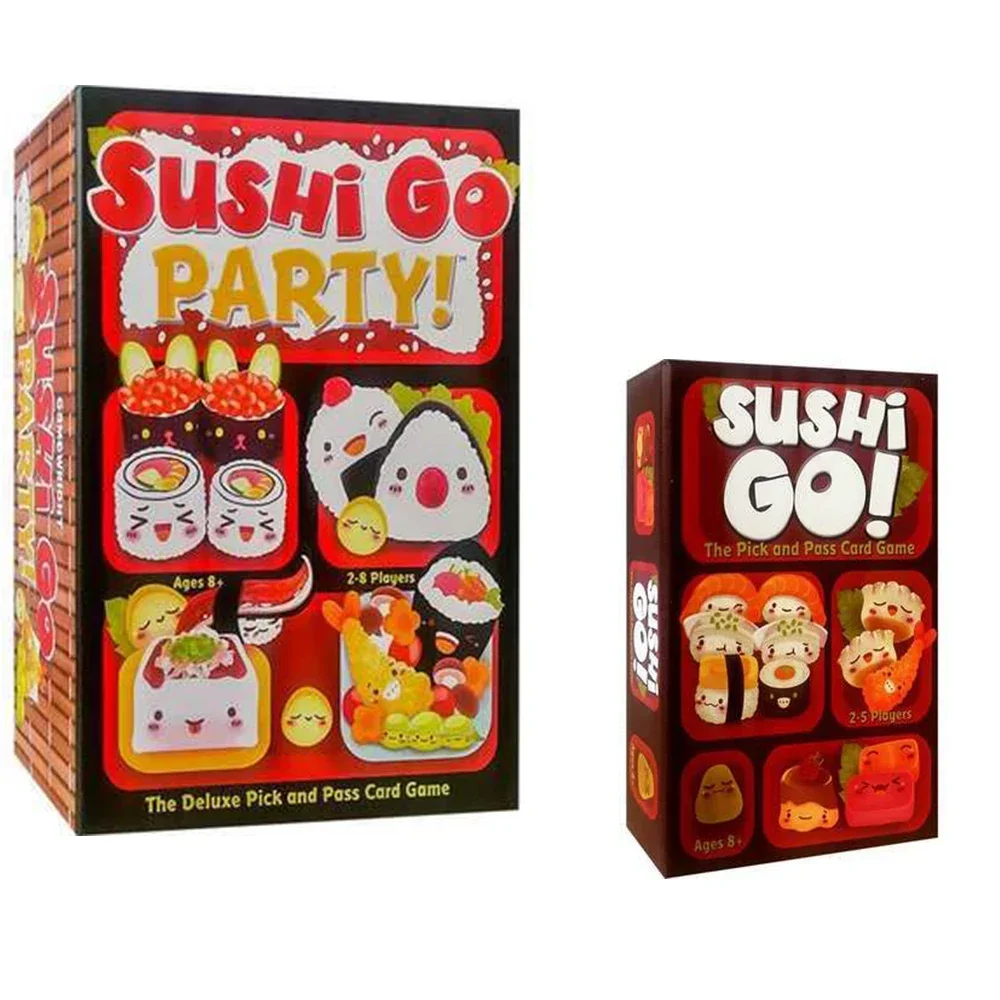 Gamewrite-Juego de cartas Sushi Go Party, juego de cartas para más de 8 años, 2-8 jugadores, 20 minutos de tiempo de juego